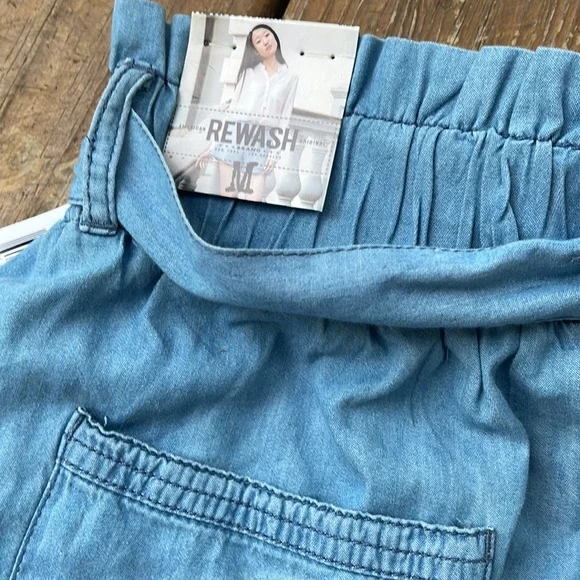 NWT Rewash Chambray Paper Bag Shorts - Picture 5 of 8